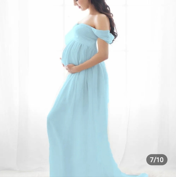 *HOST PICK* Maternity Dress Light blue Small - Picture 1 of 2
